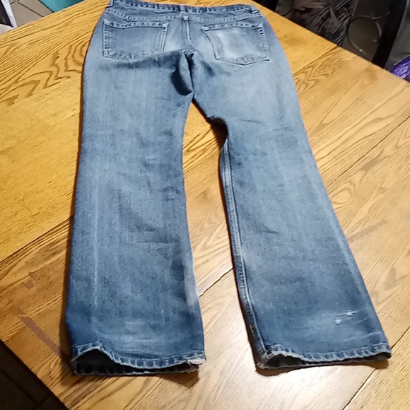 OLD NAVY Womens Jeans 16 BLUE Pants PREOWNED Loose Boot Cut Distressed Bootcut - Picture 3 of 9